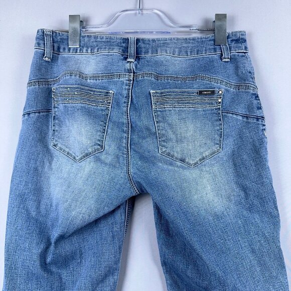 Chico's Crop Skinny Jeans So Slimming Women Size 0 Mid Rise Light Wash Blue - Picture 4 of 13